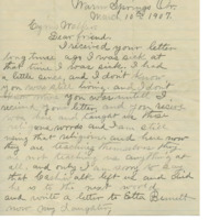 Letter from Tullix Holliquilla, a Warm Springs Tribes Chief, to Cyrus Walker about the Warm Springs Reservation