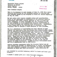 Correspondence and memoranda regarding the volcanic activity and eruption of Mt. St. Helens